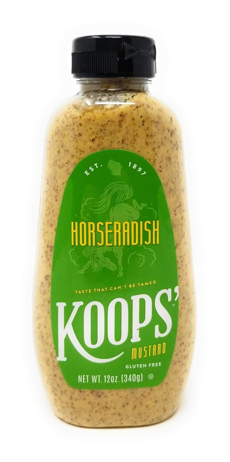 Koops' Horseradish Mustard - Bold and Zesty Horseradish Sauce, Gluten-Free, Kosher, Made in USA, From Quality Mustard Seeds - 12 Oz, Pack of 3 - Image 1